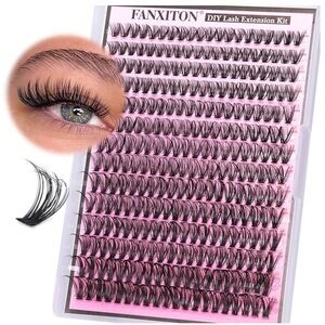 FANXITON DIY Lash Extension Kit, Eye Lash Kit 154 lashes